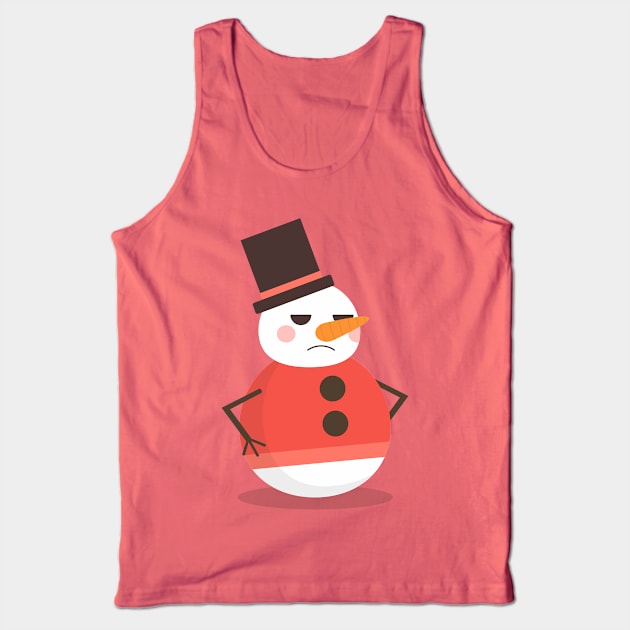 Cute Snowman Design Tank Top by Raafeya's Crafts